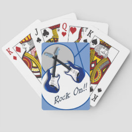 Baraja De Cartas Rock On Double Blue Guitar Cards