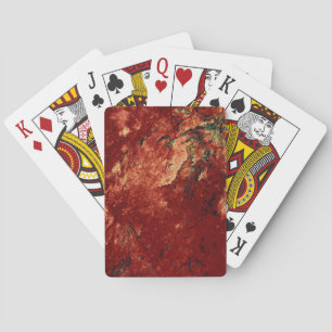 Baraja De Cartas Rock pintado rojo