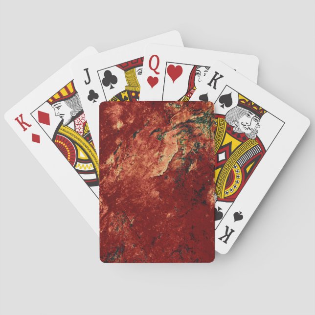 Baraja De Cartas Rock pintado rojo (Reverso)