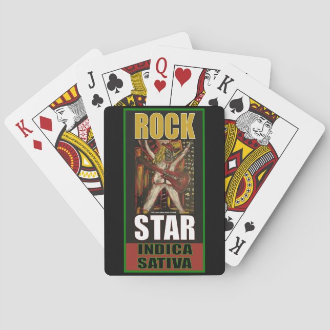BARAJA DE CARTAS ROCK STAR INDICA SATIVA (Reverso)