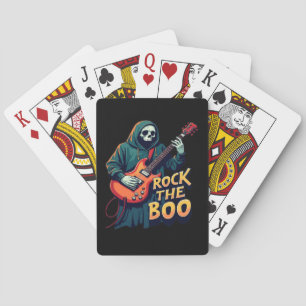 Baraja De Cartas Rock the Boo - Halloween Skeleton Guitar Design