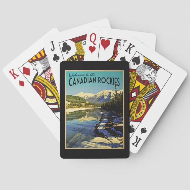 Baraja De Cartas Rockies de Canadá (Reverso)