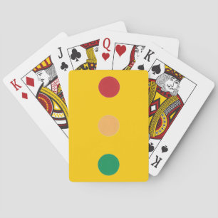 Baraja De Cartas Rodajes de luz de tráfico Casillas de reproducción