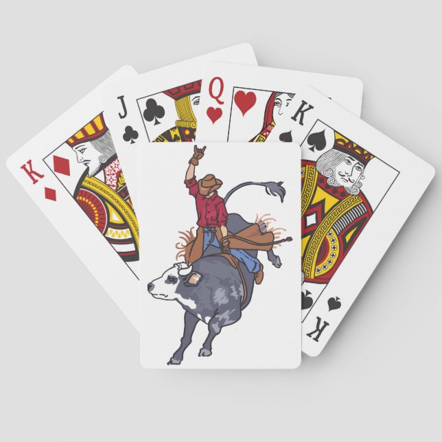 Baraja De Cartas Rodeo Bull Rider (Reverso)