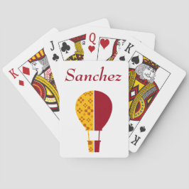 Baraja De Cartas Rojo Amarillo Nuevo México Zia Globo de aire calie