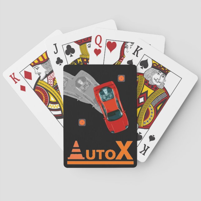 Baraja De Cartas Rojo AUTOX (Reverso)