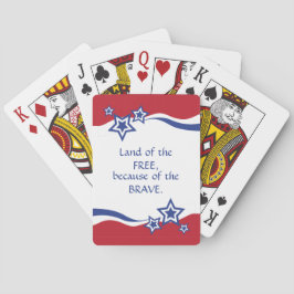 Baraja De Cartas Rojo, Blanco y Azul Patriótico