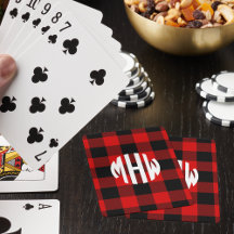 Rojo Negro Blanco Círculo Monograma Plaid Búfalo D
