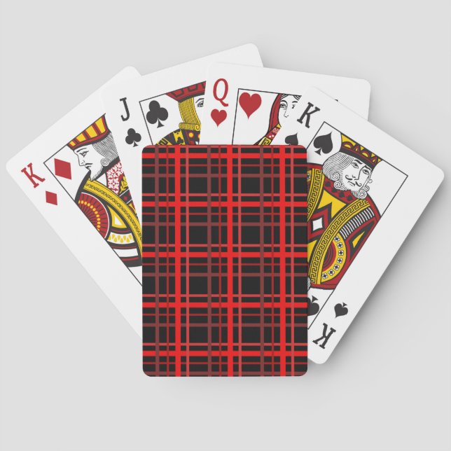 Baraja De Cartas Rojo y negro (Reverso)