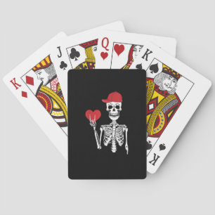 Baraja De Cartas Roll Skeleton Manos Día de San Valentín Skull