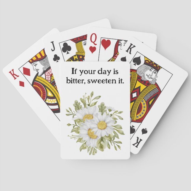 Baraja De Cartas Romantic flowers cottage  style garden (Reverso)