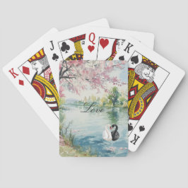 Baraja De Cartas Romantic Swans Lake Love