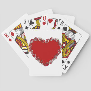 Baraja De Cartas Romantic Valentine Love Heart Red