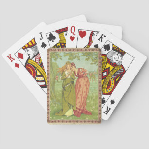 Baraja De Cartas Romántico Elegante Vintage San Valentín, Era Victo