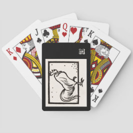 Baraja De Cartas Rooster de pollo ventilado personalizado negro