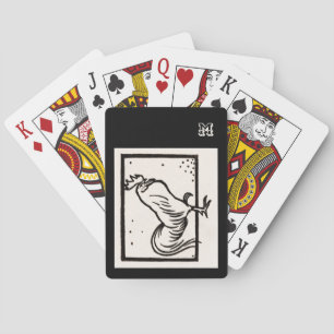 Baraja De Cartas Rooster de pollo ventilado personalizado negro