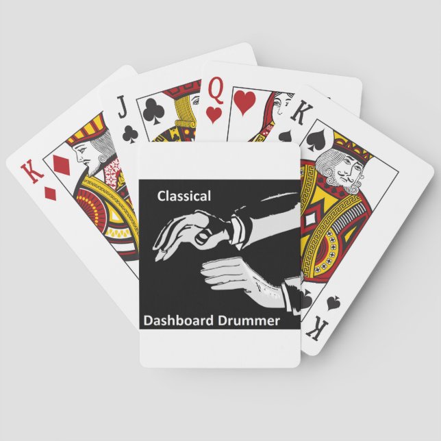 Baraja De Cartas Ropa clásica de tambor en el salpicadero (Reverso)