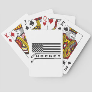 Baraja De Cartas Ropa de hockey con bandera estadounidense - Hockey