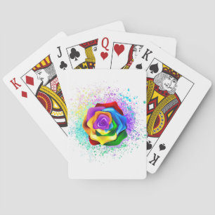 Baraja De Cartas Rosa arcoiris colorido