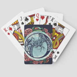 Baraja De Cartas Rosa de la diosa del gato