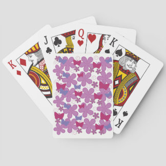 Baraja De Cartas Rosa de las mariposas el | de la primavera