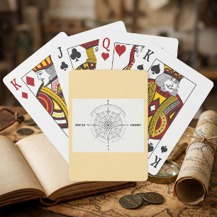 Baraja De Cartas Rosa de los vientos de brújula náutica de descubri