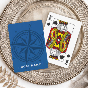 Baraja De Cartas Rosa de los vientos y nombre de barco personalizad