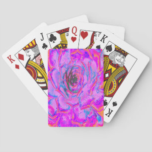 Baraja De Cartas Rosa de Sedum Suculenta Púrpura y Magenta