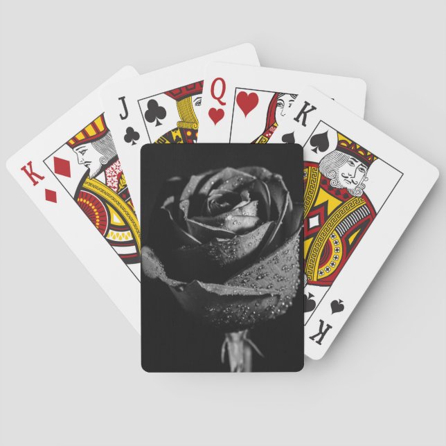 Baraja De Cartas Rosa negro (Reverso)