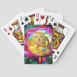 Baraja De Cartas Rosa psicodélico arcoiris