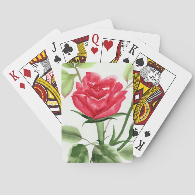 Baraja De Cartas Rosa Roja (Reverso)