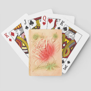 Baraja De Cartas Rosa Roja Vintage Canasta