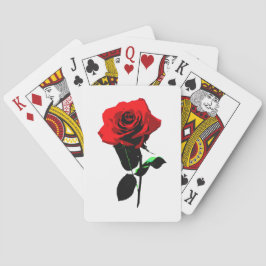 Baraja De Cartas Rosa rojo del vintage hermoso