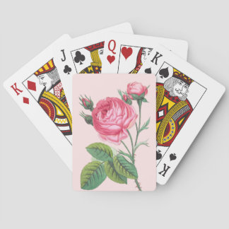 Baraja De Cartas Rosa rosa floral moderno pastel