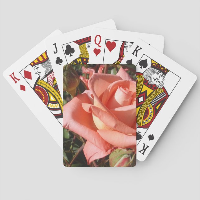 Baraja De Cartas Rosa Rosa Melocotón (Reverso)