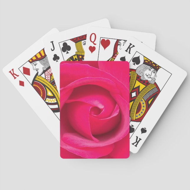 Baraja De Cartas Rosa Rosa Roja Romántica (Reverso)