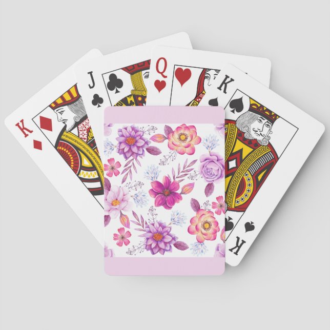 Baraja De Cartas Rosa violeta (Reverso)