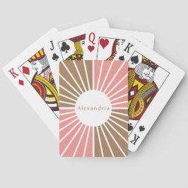 Baraja De Cartas Rosa y Marrón personalizados