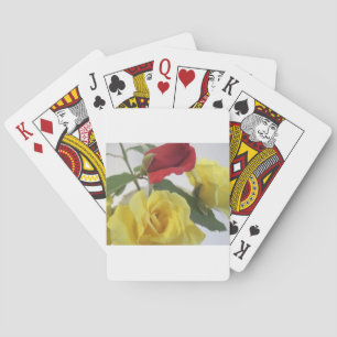 Baraja De Cartas Rosas amarillas y rojas