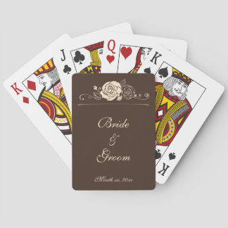 Baraja De Cartas Rosas de café y crema coordinan regalos