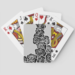 Baraja De Cartas Rosas femeninos del negro del vintage
