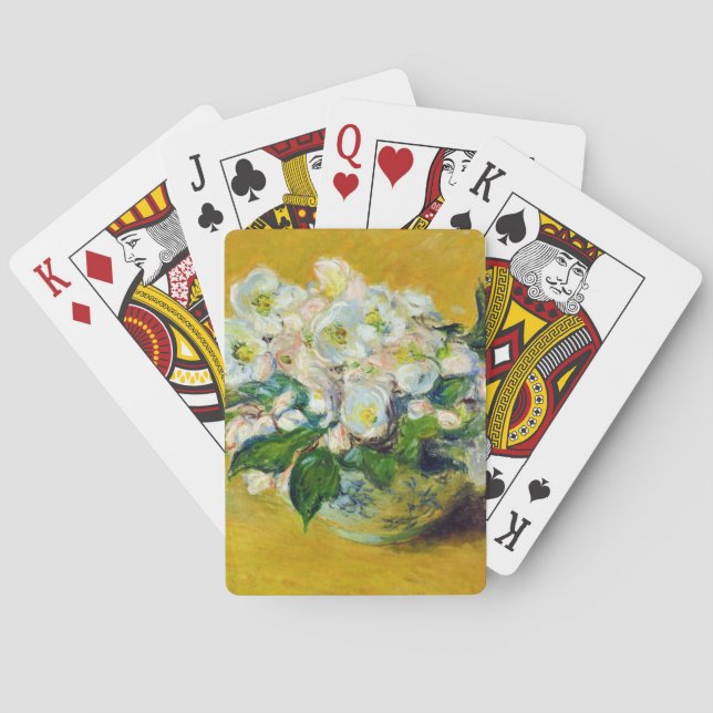 Baraja De Cartas Rosas navidades (por Claude Monet) (Reverso)