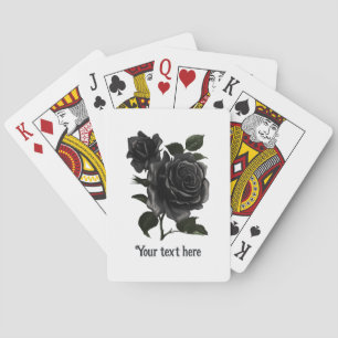Baraja De Cartas Rosas negros góticos vintage personalizados