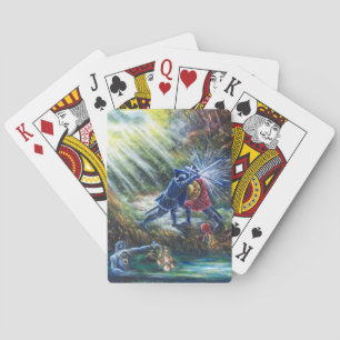 Baraja De Cartas ROSAS olvidados luchan contra caballeros, dinero y