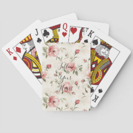 Baraja De Cartas Rosas rosadas Floral