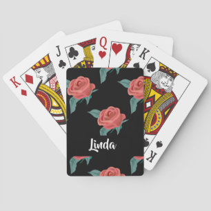 Baraja De Cartas Rosas rosas rosas negras