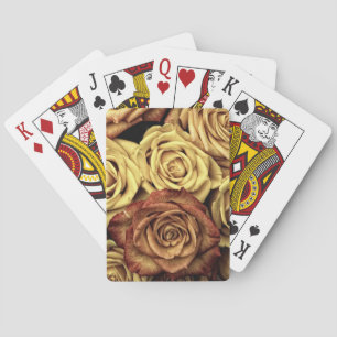 Baraja De Cartas Rosas Sepia Tintados
