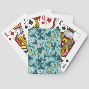 Baraja De Cartas Rosas silvestres y mariposas /rosa/verde pálido/am