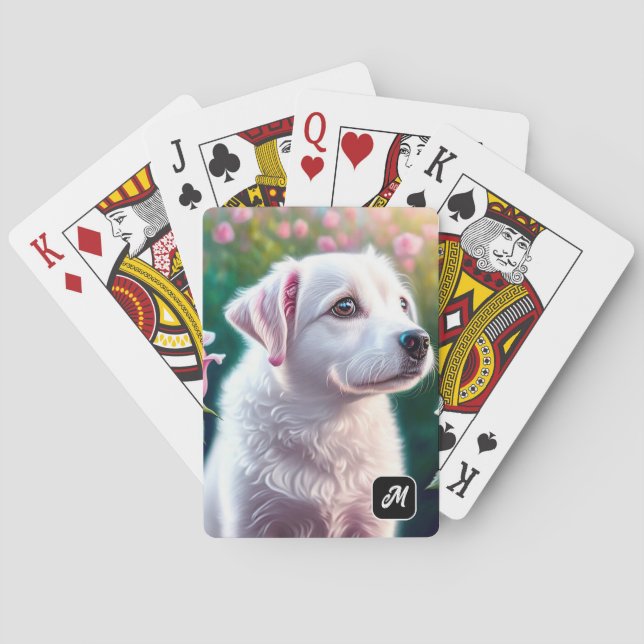 Baraja De Cartas Rosas Y Hermosa Colección De Perros (Reverso)