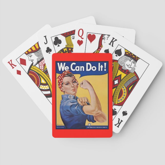 Baraja De Cartas Rosie la Remachadora: Mujeres Fuertes Empoderamien (Reverso)